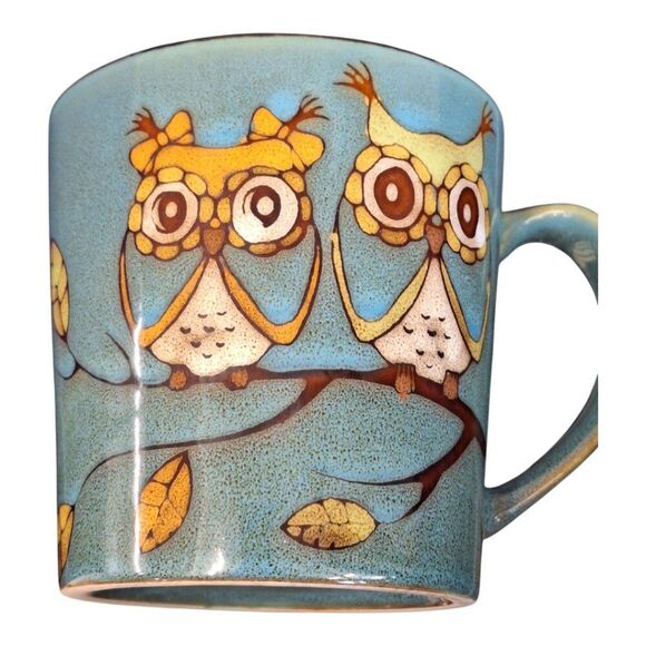Other - Owls On A Limb Mug for Owl Lovers Coffee Cup with Owls 16 oz Glazed Pottery